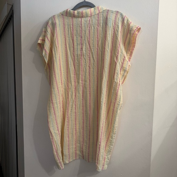 Zara Kids Youth Girls Pastel Striped Swim Cover Up Linen/Cotton Blend 12/14 NWT - Picture 3 of 6